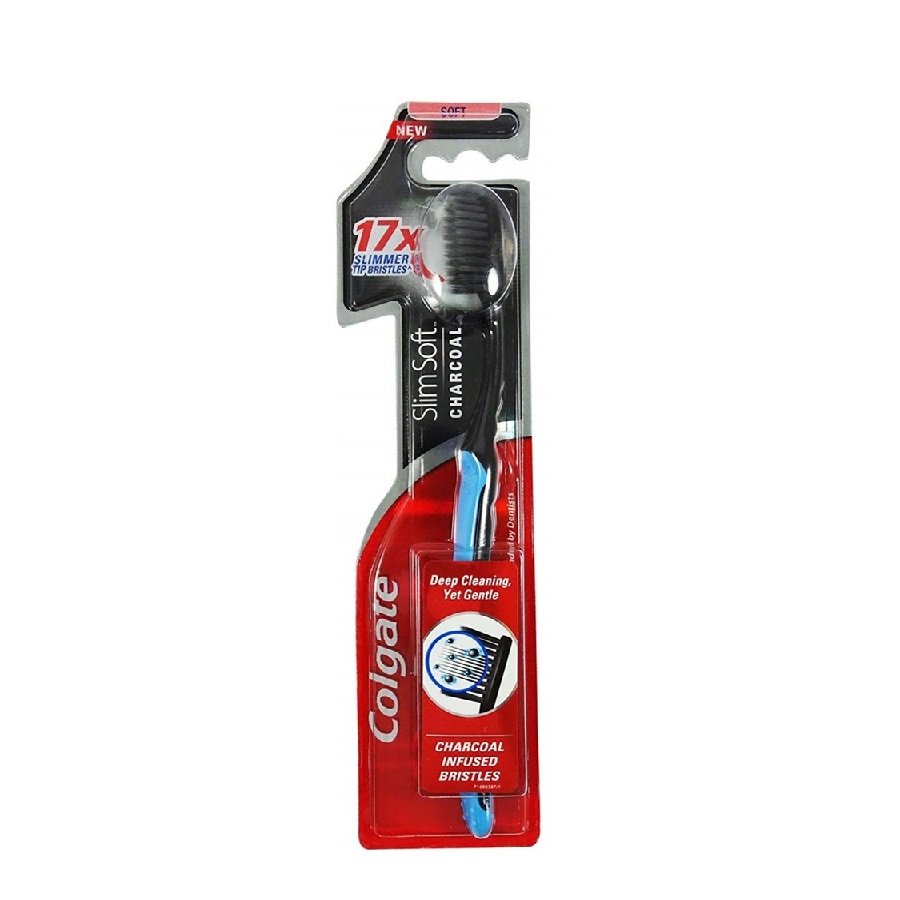 Colgate Slim Soft Charcoal Toothbrush - 1 pcs