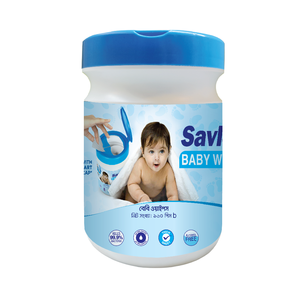 Savlon Baby Wipes 160s Jar