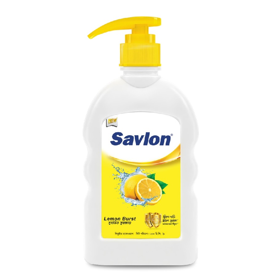 Savlon Hand Wash Lemon Burst 200ml Pump New