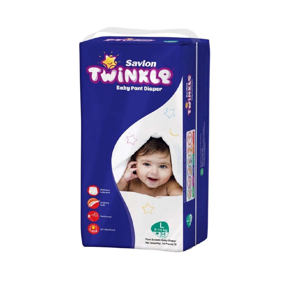 Twinkle Baby Pants Diaper (8-15Kg) - L 34pcs