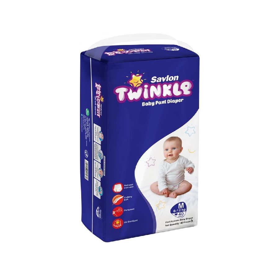 Twinkle Baby Pant Diaper 6-12kg M 40 Pieces