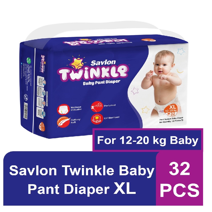 Twinkle Baby Pant Diaper 12-20kg XL 32 Pieces