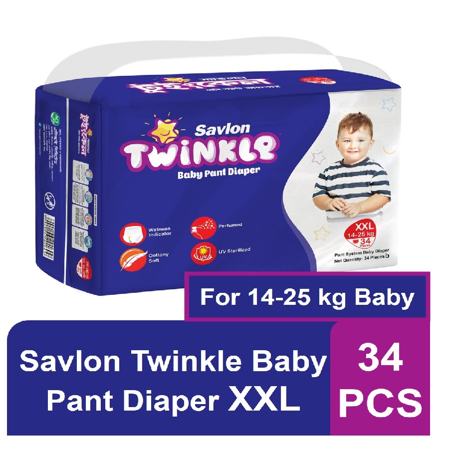  Twinkle Baby Pant Diaper 14-25kg XXL 34 Pieces