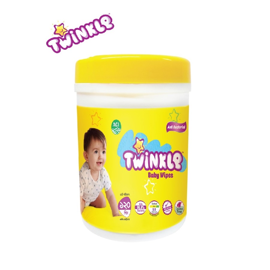 Twinkle Baby Wipes Jar 120 pcs