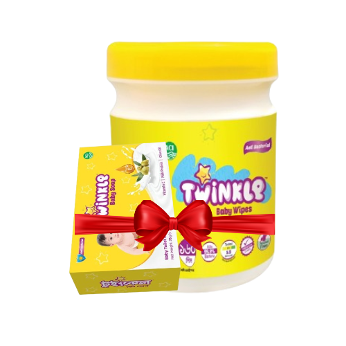 Twinkle Baby Wipes Jar 160 pcs (Buy 1 Get 1 Twinkle Soap Free)