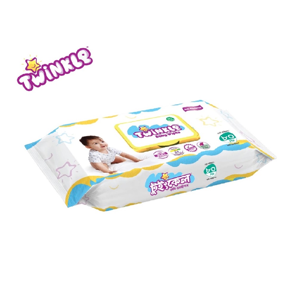 Twinkle Baby Wipes Pouch 80 pcs