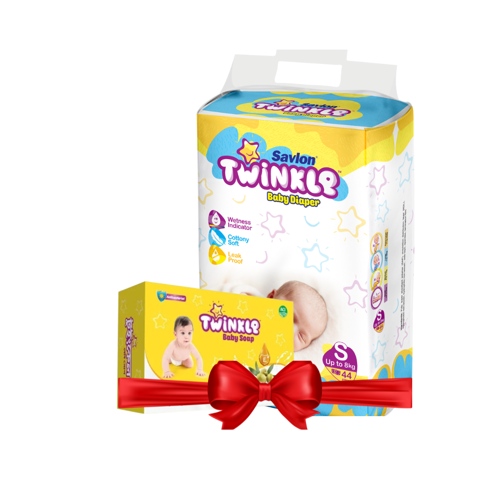 Twinkle Belt Diaper S44 (Buy 1 Get 1 Twinkle Soap Free) (Up to 8kg)