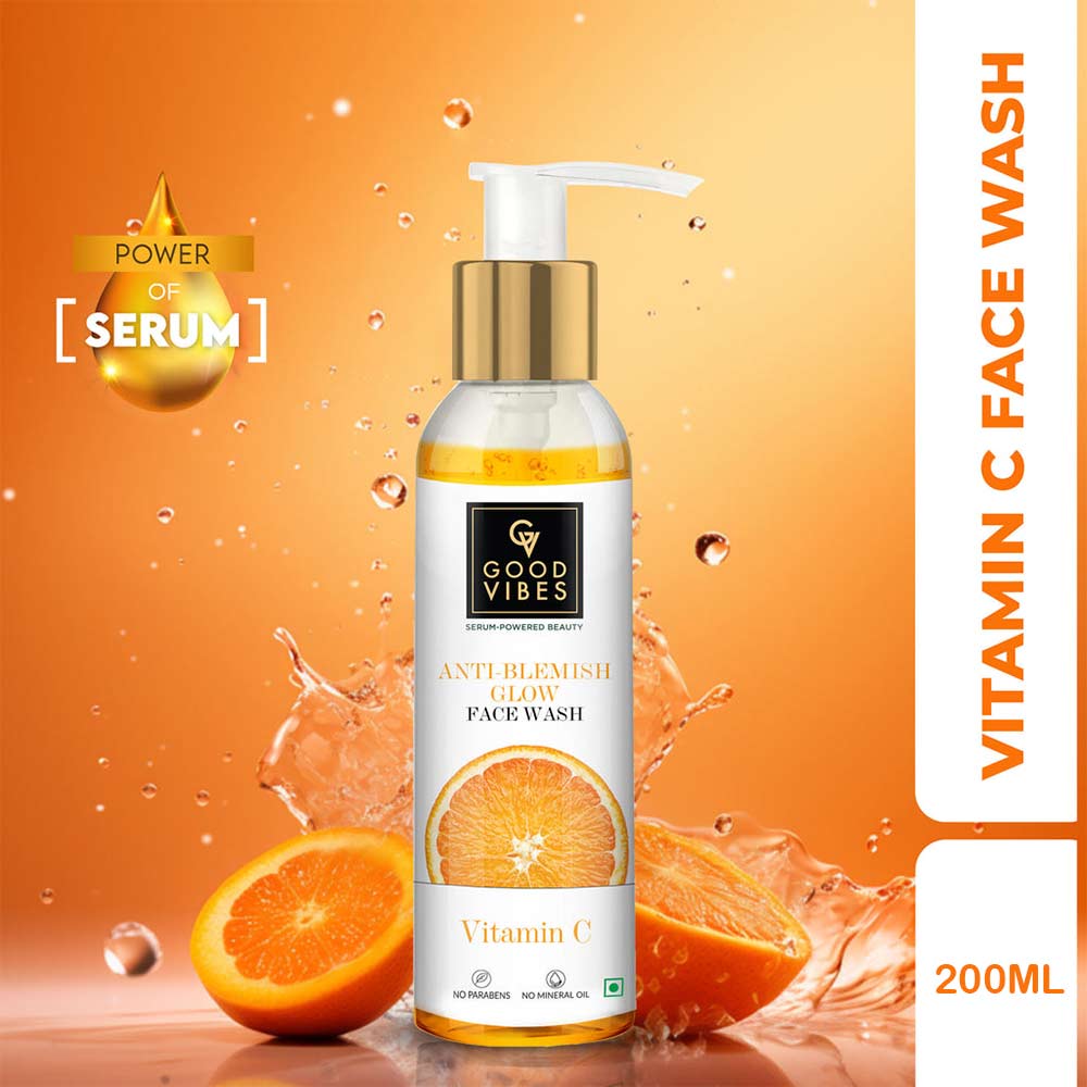 GOOD VIBES Vitamin C Anti Blemish Glow Face Wash 200ml