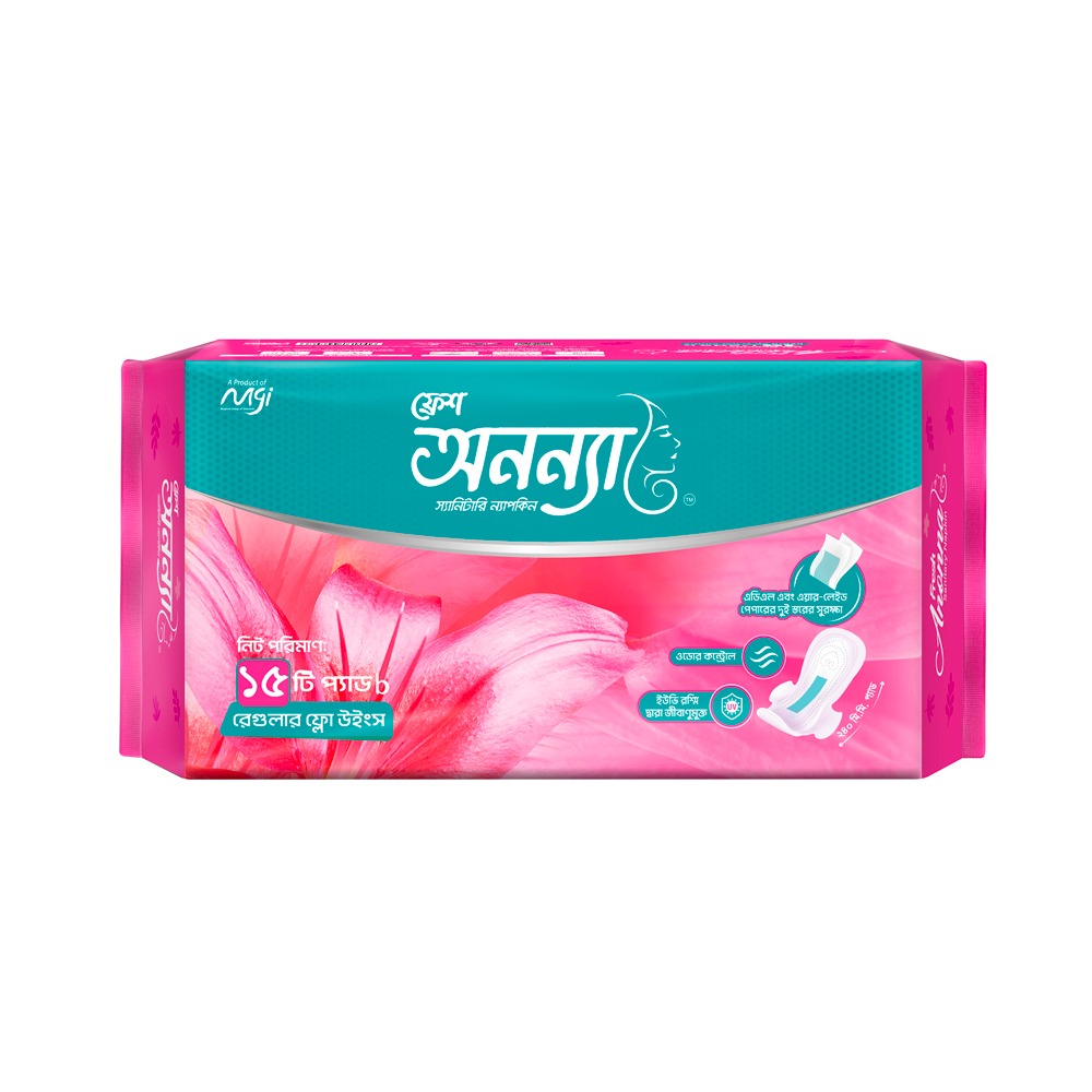 Fresh Anonna Sanitary Napkin Wings 240mm 15pcs Pack