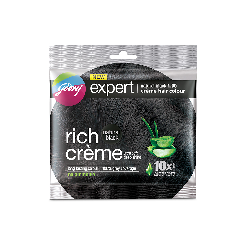 Godrej Expert Creme Hair Color Natural Black 20g