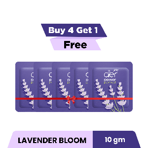 Godrej Aer Power Pocket Bathroom Fragrance Lavender Bloom 50g (Buy 4 Get 1 Free) 