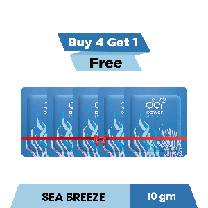 Godrej Aer Power Pocket bathroom Fragrance Sea Breeze 50g (Buy 4 Get 1 Free) 