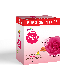 Godrej No.1 Rose 100g (Buy 3 Get 1 Free) 