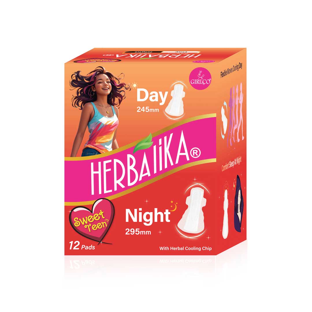 Herbalika Sweet Teen Day Night Sanitary Pad (Buy 1 Get 1 Free)