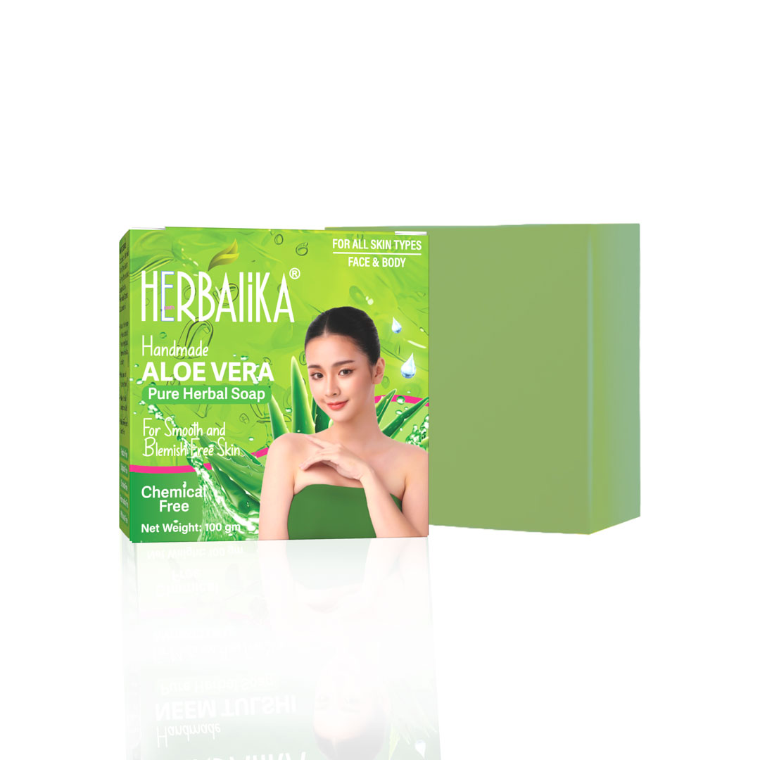 Herbalika Handmade Alovera Herbal Soap ( Bath Bar)