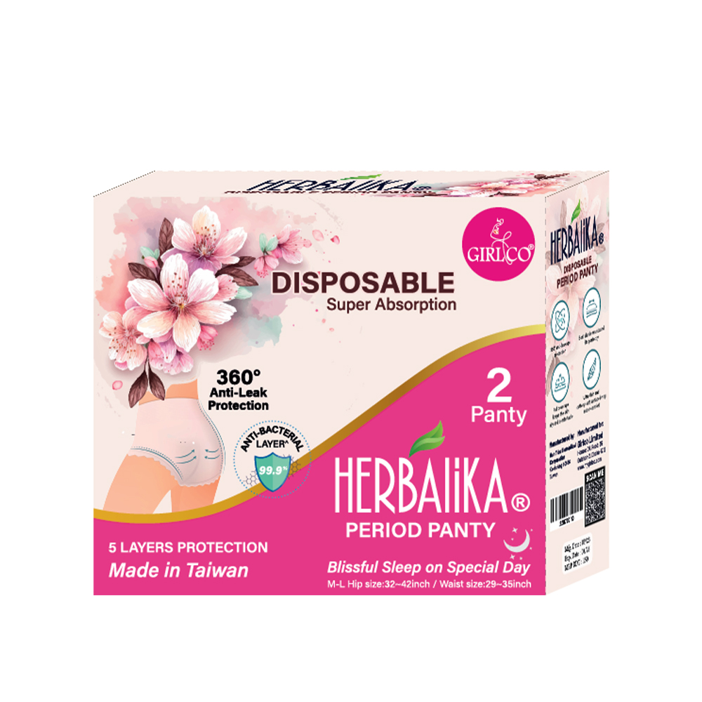 Herbalika Reusable Period Panties For Women (2 Panty) - Girlco