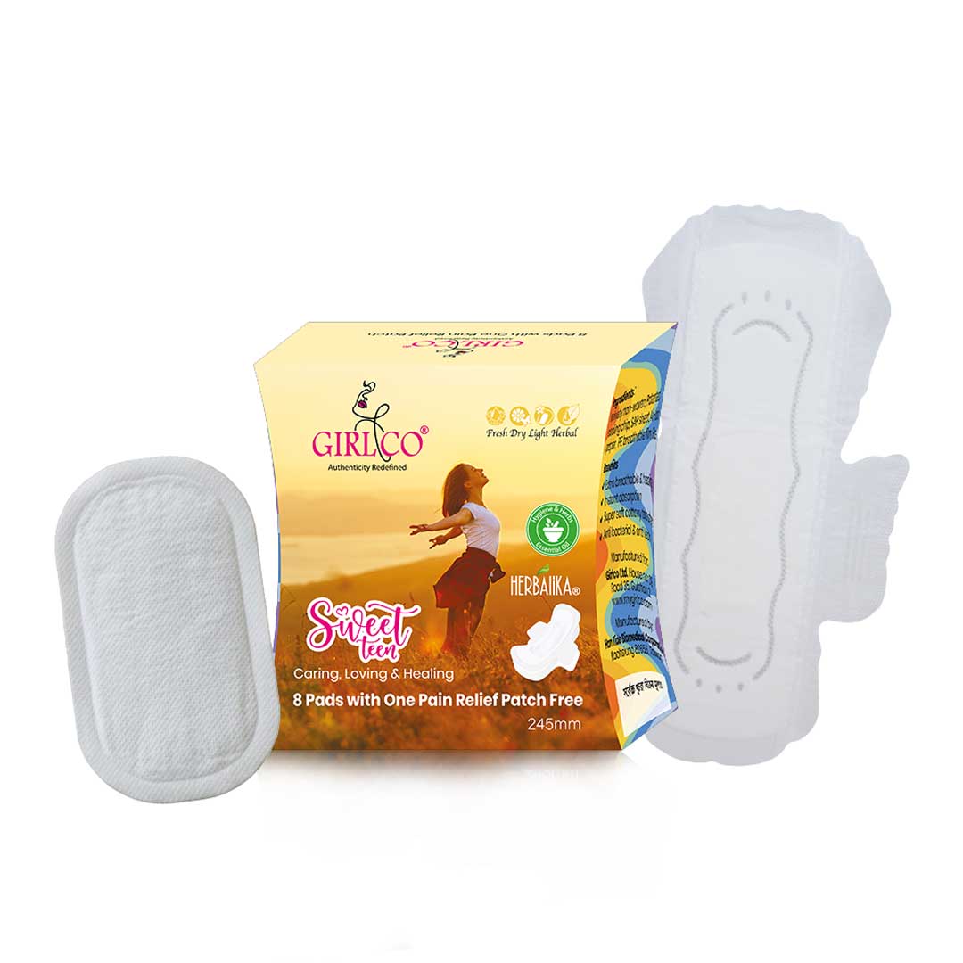 Herbalika - Sweet Teen Sanitary Pad With Free Pain Relief Patch