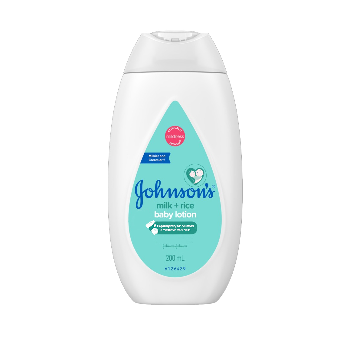 Johnson's Baby Milk + Rice Lotion 200ml (Malaysia)