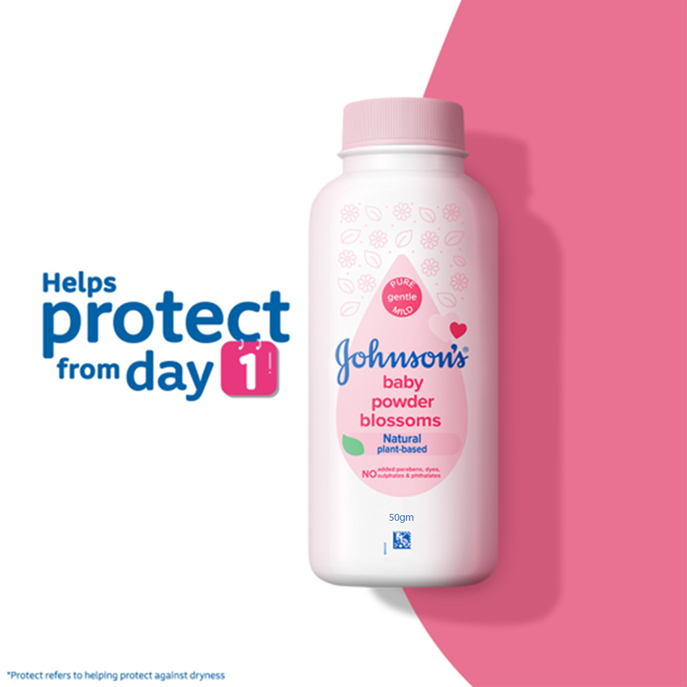 Johnsons Baby Powder Blossom Natural Plant Based 50 gm