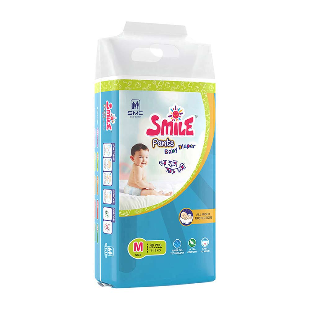 Smile Baby Diapers Pants Standard Medium Size 40pcs