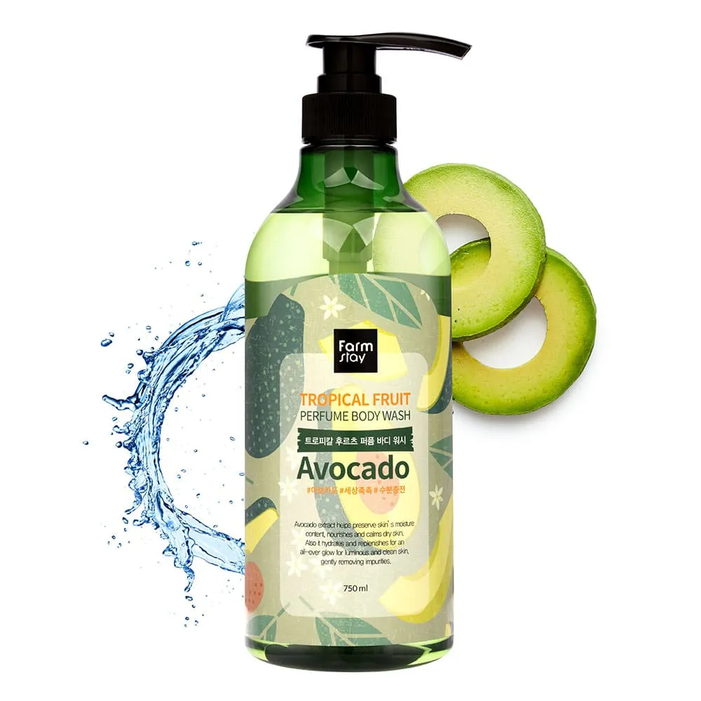 Farm Stay Tropical Fruit Perfume Body Wash Avocado 750ml